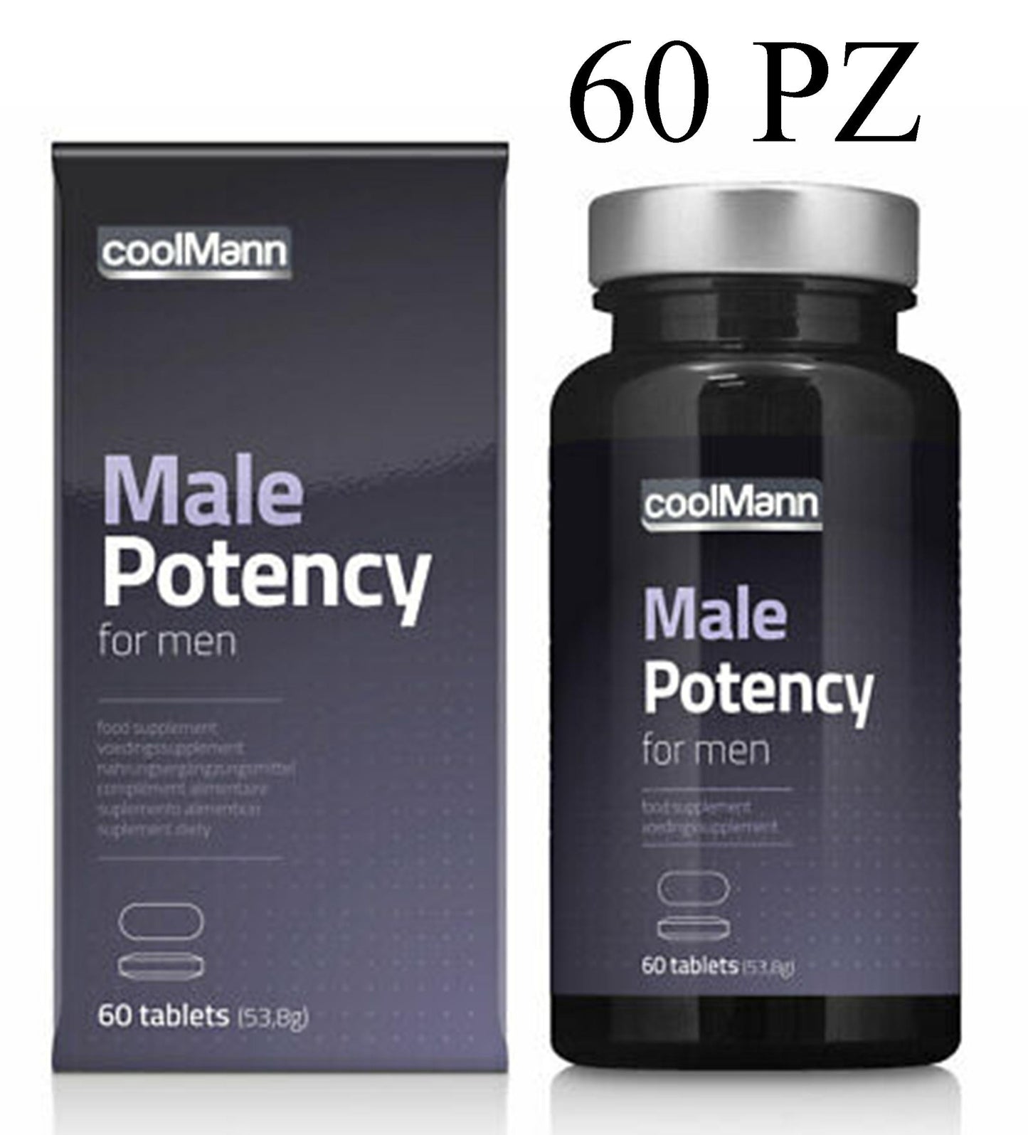 CoolMann Potency Tabs 60pcs stimolatore pene