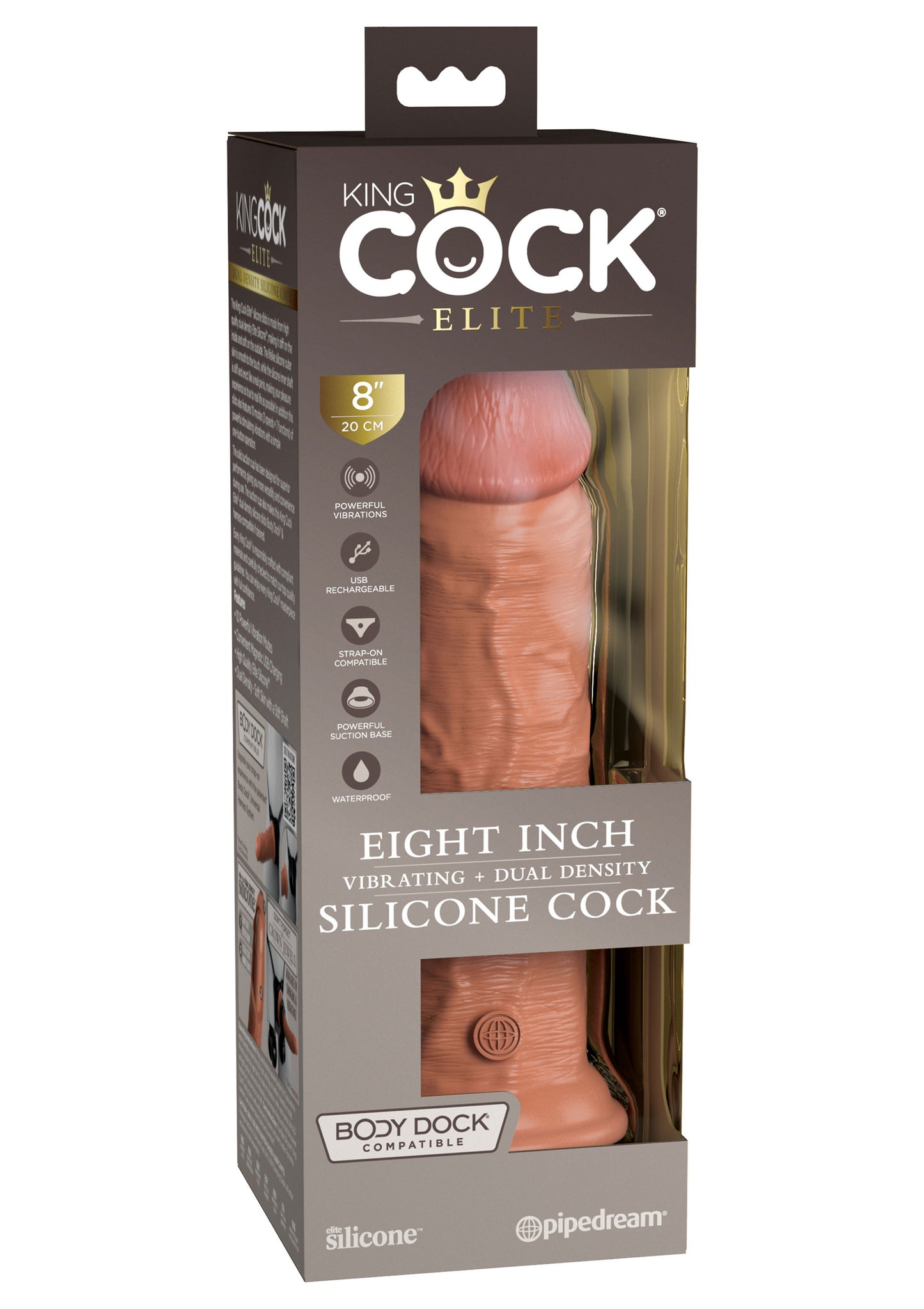 Dildo 8 Inch 2Density Vibrating Cock