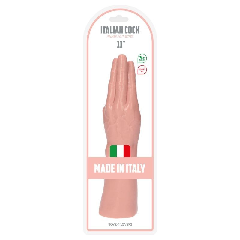 Dildo per fisting Hand Italian Cock 11'' Flesh