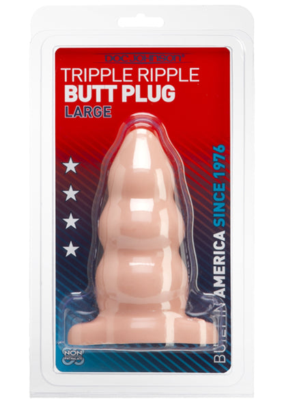 Fallo anale plug Tripple Ripple Butt Plug L flesh