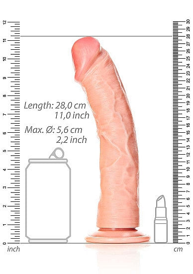 Fallo big CURVED REALISTIC DILDO WITH SUCTION CUP - 10''/ 25,5 CM
