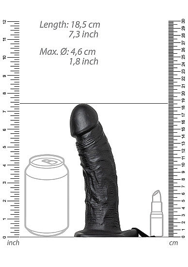 Fallo cavo indossabile Hollow Strap-on without Balls - 6'' / 15,5 cm - Black
