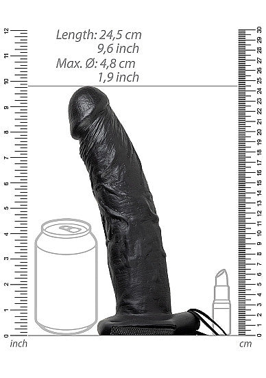 fallo cavo indossabile Hollow Strap-on without Balls - 8'' / 20,5 cm - Black