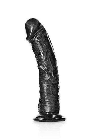 Fallo CURVED REALISTIC DILDO WITH SUCTION CUP - 7''/ 18 CM nero