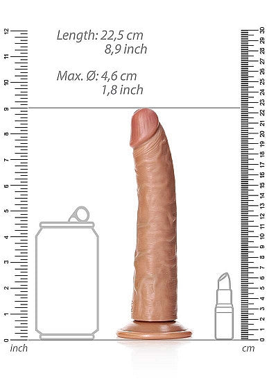 Fallo maxi tan slim REALISTIC DILDO without Balls WITH SUCTION CUP - 8''/ 20,5 CM