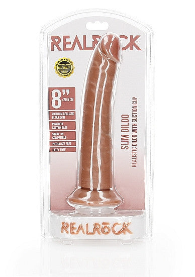 Fallo maxi tan slim REALISTIC DILDO without Balls WITH SUCTION CUP - 8''/ 20,5 CM