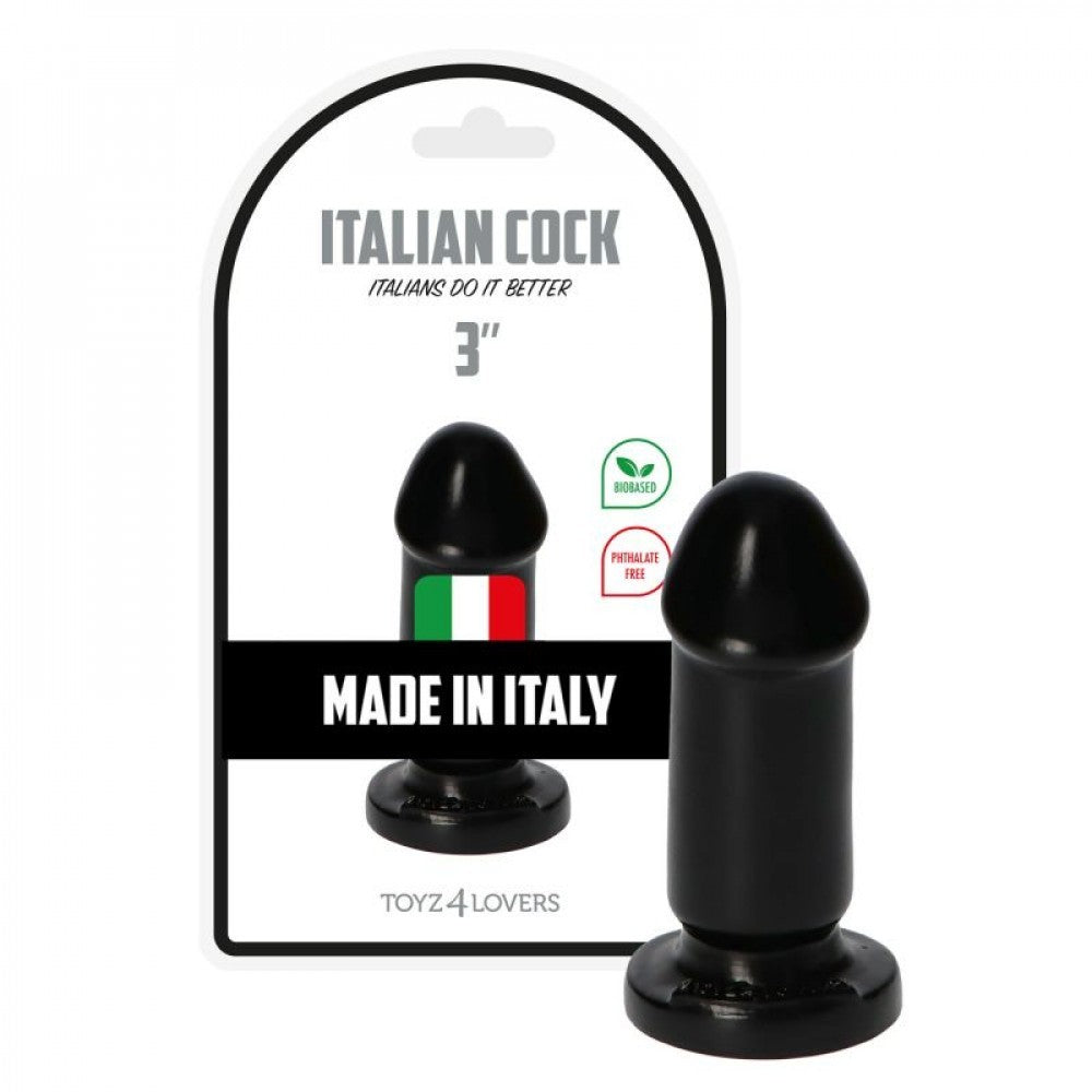 Fallo mini dildo black Italian Cock 3'' Nero