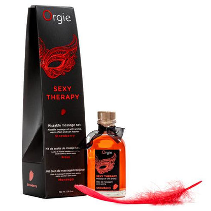 Kit per massaggi commestibile oral sexy therapy fragola orgie