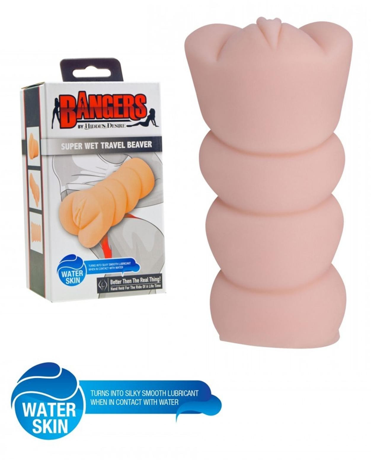 Masturbatore realistico vagina finta per masturbazione maschile Super Wet Travel Beaver