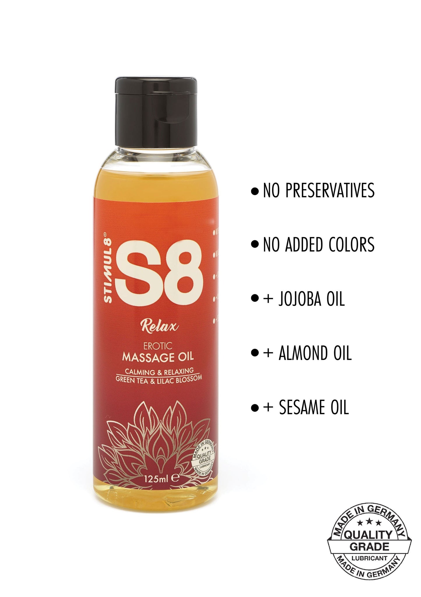 olio per massaggi erotici S8 relax massage oil 125 ml