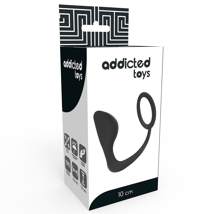 Plug anale con anello fallico Addicted toys black