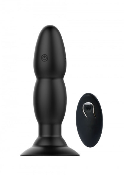 Plug anale con ventosa vibratore stimolatore dildo fallo vibrante nero sex toys black