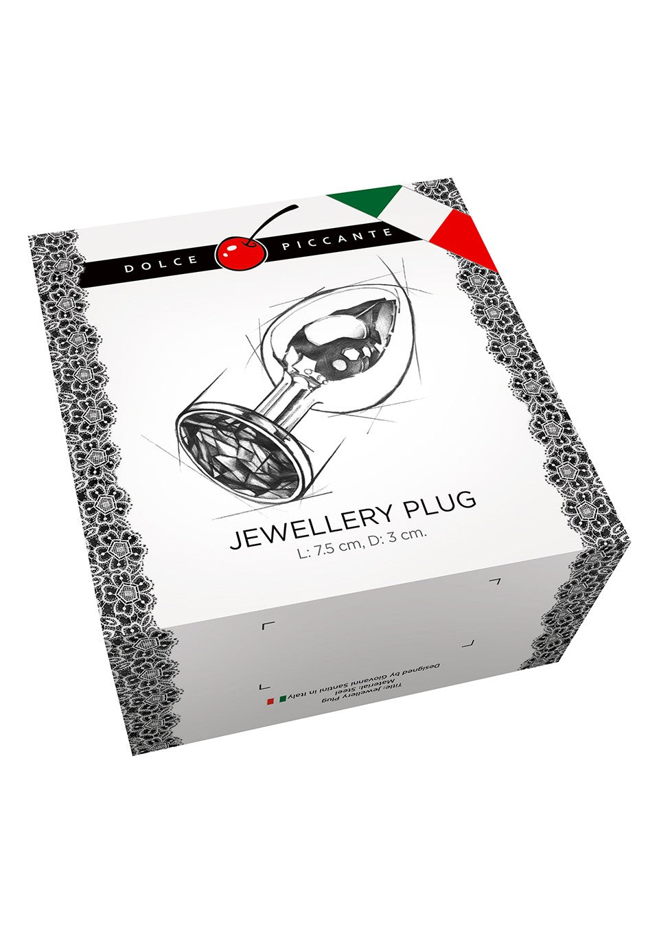 Plug anale fallo in silicone dildo con diamante Jewellery Rosa
