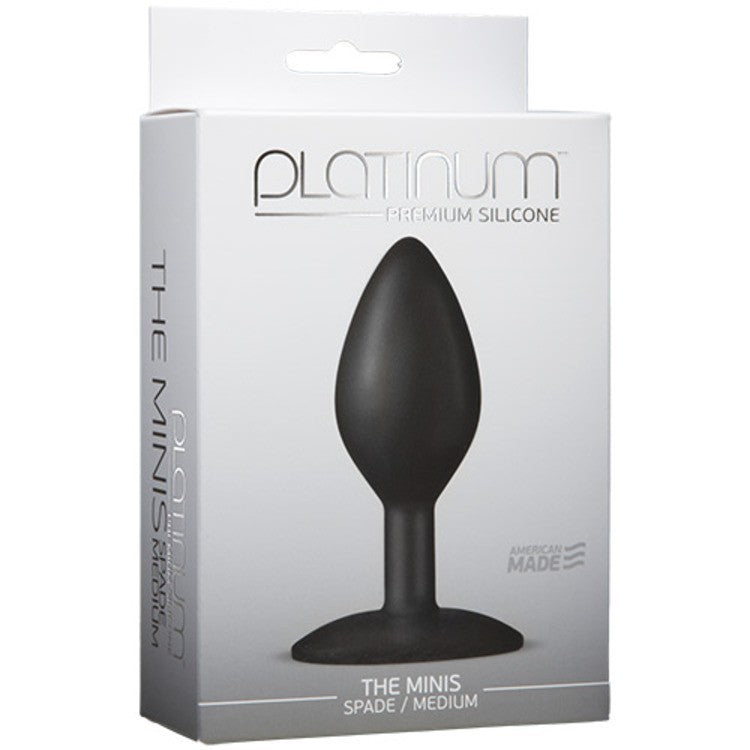 Plug anale silicone platinum premium  the mini's spade medium black