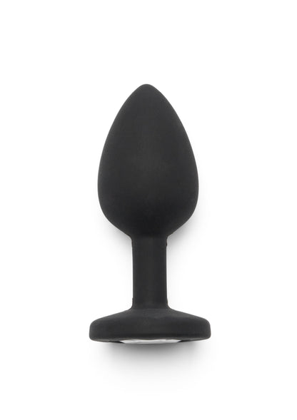 plug fallo anale nero in silicone con gioiello morbido sexy toys black anal