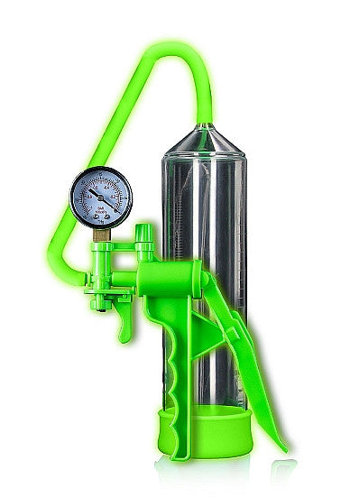 Sviluppatore pene Elite Beginner Pump - GitD - Neon Green