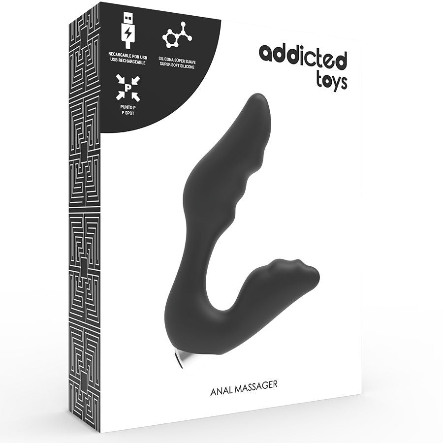 Vibratore anale per prostata ricaricabile black addicted toys